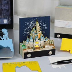 Calendrier de bureau 2026 3D avec lumière LED - Bricolage de papier - Décoration de bureau - Cadeau de Noël, décoration de burea