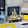 Calendrier de bureau 2026 3D avec lumière LED - Bricolage de papier - Décoration de bureau - Cadeau de Noël, décoration de burea