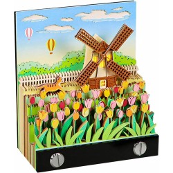 Calendrier de bureau 2026 3D avec lumière LED - Décoration de bureau à faire soi-même - Pour cadeau de Noël, décoration de burea