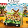 Calendrier de bureau 2026 3D avec lumière LED - Décoration de bureau à faire soi-même - Pour cadeau de Noël, décoration de burea