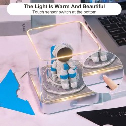 Calendrier de bureau 2026 3D avec lumière LED - Bricolage de papier - Décoration de bureau - Cadeau de Noël, décoration de burea
