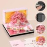 Calendrier de bureau 2026 3D avec lumière LED - Bricolage de papier - Décoration de bureau - Pour cadeau de Noël, décoration de 