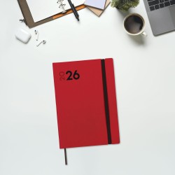 Finocam – Agenda 2026 Semaine sur 2 pages Présentation verticale | Janvier – Décembre | Agenda annuel 2026 avec élastique et sig
