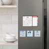 Finocam – Calendrier Neutre avec Aimant pour écrire 2025 1 mois par page Janvier 2025 – Décembre 2025 (12 mois) Français