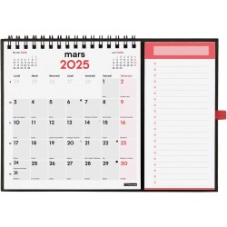 Finocam – Calendrier Neutre avec Aimant pour écrire 2025 1 mois par page Janvier 2025 – Décembre 2025 (12 mois) Français