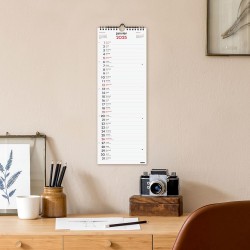 Finocam – Calendrier Neutre Mural pour écrire 2025 1 mois par page Janvier 2025 – Décembre 2025 (12 mois) Français