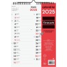 Finocam – Calendrier Neutre Mural pour écrire Deux colonnes 2025 1 mois par page Janvier 2025 – Décembre 2025 (12 mois) Français