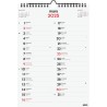 Finocam – Calendrier Neutre Mural pour écrire Deux colonnes 2025 1 mois par page Janvier 2025 – Décembre 2025 (12 mois) Français