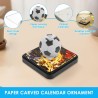 Calendrier 3D 2026 à déchirer - Calendrier de bureau 365 jours avec lumières et socle - Utilisez des sculptures en papier d'art 