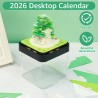 Calendrier 3D 2025 à arracher - Calendrier de bureau 365 jours avec lumières et socle - Utilisez des sculptures en papier d'art 