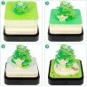 Calendrier 3D 2025 à arracher - Calendrier de bureau 365 jours avec lumières et socle - Utilisez des sculptures en papier d'art 