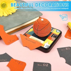 Calendrier 3D 2026 - Calendrier de bureau 365 jours avec lumières et socle - Utilisez des sculptures en papier d'art - Calendrie