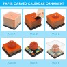 Calendrier 3D 2026 - Calendrier de bureau 365 jours avec lumières et socle - Utilisez des sculptures en papier d'art - Calendrie