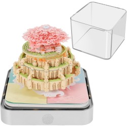 Calendrier 3D 2026 - Calendrier de bureau 365 jours avec lumières et socle - Utilisez des sculptures en papier d'art - Calendrie