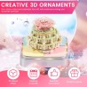 Calendrier 3D 2026 - Calendrier de bureau 365 jours avec lumières et socle - Utilisez des sculptures en papier d'art - Calendrie