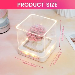 Calendrier 3D 2026 - Calendrier de bureau 365 jours avec lumières et socle - Utilisez des sculptures en papier d'art - Calendrie