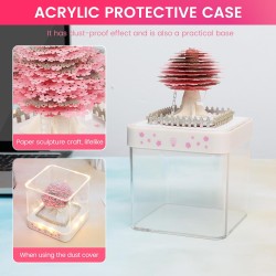 Calendrier 3D 2026 - Calendrier de bureau 365 jours avec lumières et socle - Utilisez des sculptures en papier d'art - Calendrie