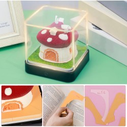 Calendrier 3D 2026 à arracher - 365 jours - Calendrier de bureau avec lumières et socle - Utilisez des sculptures en papier d'ar