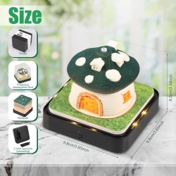 Calendrier 3D 2025 à arracher - 365 jours - Calendrier de bureau avec lumières et socle - Utilisez des sculptures en papier d'ar
