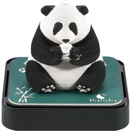 Calendrier 3D 2026 à déchirer - Calendrier de bureau 365 jours avec lumières et socle - Utilisez des sculptures en papier d'art 