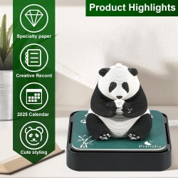 Calendrier 3D 2026 à déchirer - Calendrier de bureau 365 jours avec lumières et socle - Utilisez des sculptures en papier d'art 
