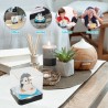 Calendrier 3D 2026 à déchirer - Calendrier de bureau 365 jours avec lumières et socle - Utilisez des sculptures en papier d'art 