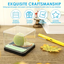 Calendrier 3D 2026 - Calendrier de bureau 365 jours avec lumières et socle - Utilisez des sculptures en papier d'art - Calendrie