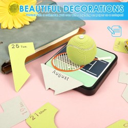 Calendrier 3D 2026 - Calendrier de bureau 365 jours avec lumières et socle - Utilisez des sculptures en papier d'art - Calendrie