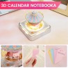 Calendrier 3D 2026 - Calendrier de bureau 365 jours avec lumières et socle - Utilisez des sculptures en papier d'art - Calendrie