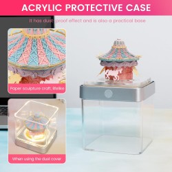Calendrier 3D 2026 - Calendrier de bureau 365 jours avec lumières et socle - Utilisez des sculptures en papier d'art - Calendrie