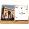 DRAEGER PARIS | Coffret Agenda éphéméride Yvon France janvier-dec 2024 | Socle bambou | 365 jours 365 feuillets | Agenda bureau 