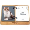 DRAEGER PARIS | Coffret Agenda éphéméride Yvon France janvier-dec 2024 | Socle bambou | 365 jours 365 feuillets | Agenda bureau 