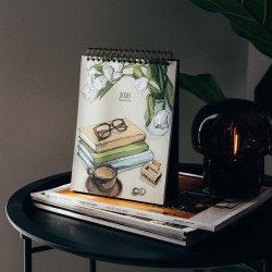 Kokonote - Calendrier de Bureau 2026 Self Care Club | Calendrier Mensuel 15x20cm - De Janvier à Décembre 2026