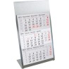 Timr Calendrier de table Timr en acier inoxydable à poser I pour 2 ans 2026/2027 I Bloc calendrier 3 mois magnétique I multiling
