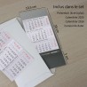 Timr Calendrier de table Timr en acier inoxydable à poser I pour 2 ans 2026/2027 I Bloc calendrier 3 mois magnétique I multiling