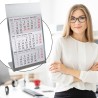 Timr Calendrier de table Timr en acier inoxydable à poser I pour 2 ans 2026/2027 I Bloc calendrier 3 mois magnétique I multiling