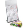 Calendrier de table Timr en acier inoxydable à poser I Motif abeilles I pour 2 ans 2026/2027 I Format portrait 105 x 230 mm I Vu