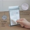 Calendrier de table Timr en acier inoxydable à poser I Motif abeilles I pour 2 ans 2026/2027 I Format portrait 105 x 230 mm I Vu