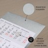 Calendrier de table Timr en acier inoxydable à poser I Motif abeilles I pour 2 ans 2026/2027 I Format portrait 105 x 230 mm I Vu