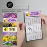Calendrier de table Timr en acier inoxydable à poser I Motif abeilles I pour 2 ans 2026/2027 I Format portrait 105 x 230 mm I Vu