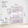 Timr Remplaçant Calendrier 2026 et 2027 avec anneau I Magnétique I Pour calendrier de table en acier inoxydable brossé I Idée ca