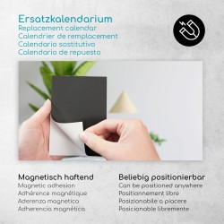 Timr Remplaçant Calendrier 2026 et 2027 avec anneau I Magnétique I Pour calendrier de table en acier inoxydable brossé I Idée ca