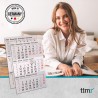 Timr Remplaçant Calendrier 2026 et 2027 avec anneau I Magnétique I Pour calendrier de table en acier inoxydable brossé I Idée ca