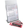 Calendrier de table Timr en acier inoxydable à poser I Citations de bureau I pour 2 ans 2026/2027 I Bloc calendrier 3 mois avec 
