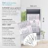 Calendrier de table Timr en acier inoxydable à poser I Mindset I pour 2 ans 2026/2027 I Bloc calendrier 3 mois avec aimant I Mul