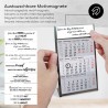 Calendrier de table Timr en acier inoxydable à poser I Mindset I pour 2 ans 2026/2027 I Bloc calendrier 3 mois avec aimant I Mul