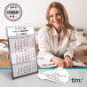 Calendrier de table Timr en acier inoxydable à poser I Mindset I pour 2 ans 2026/2027 I Bloc calendrier 3 mois avec aimant I Mul