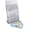Calendrier de table Timr en acier inoxydable à poser I Motif cactus I pour 2 ans 2026/2027 I Format portrait 105 x 230 mm I Vue 
