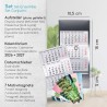 Calendrier de table Timr en acier inoxydable à poser I Motif cactus I pour 2 ans 2026/2027 I Format portrait 105 x 230 mm I Vue 