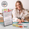 Calendrier de table Timr en acier inoxydable à poser I pour 2 ans 2026/2027 I Motifs fleurs en aquarelle I Vue sur 3 mois avec b